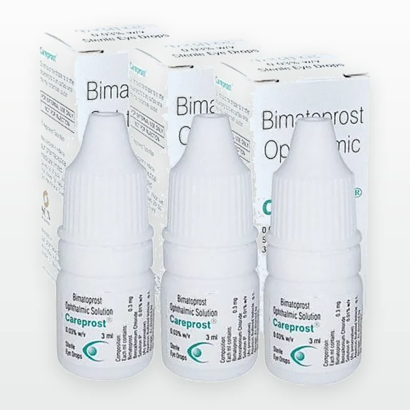 Careprost Eyelash Growth Serum Drops 3 Bottles 3ml (6 Months Supply)