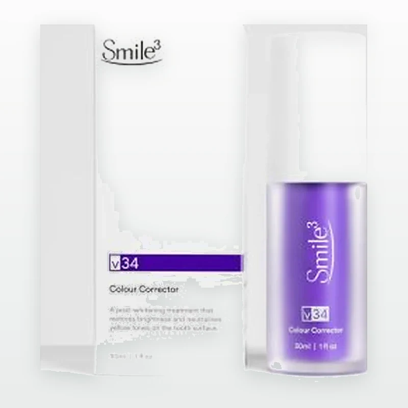 V34 Effective Violet Colour Corrector Teeth Whitening Toothpaste 30ml