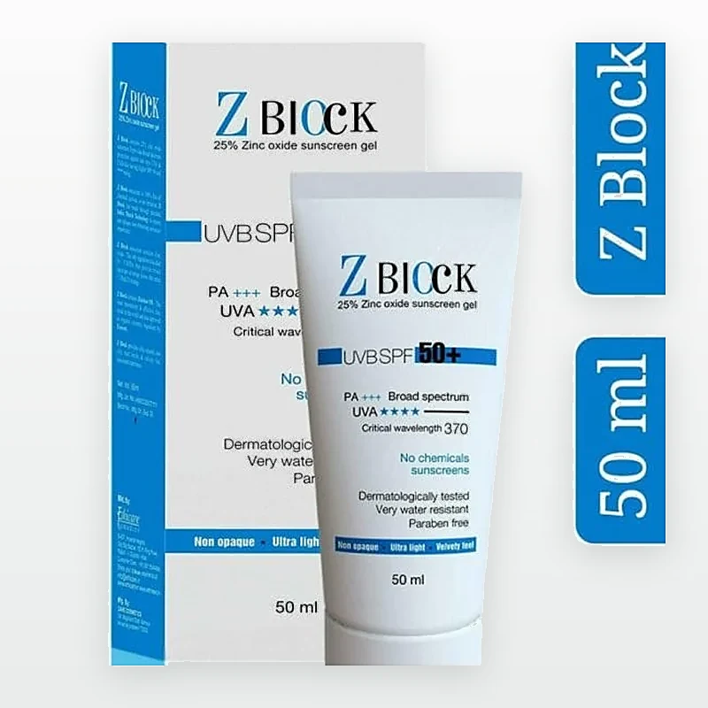 Z-Block Sunscreen Anti-Aging SPF 50 Water Based Gel 50ml